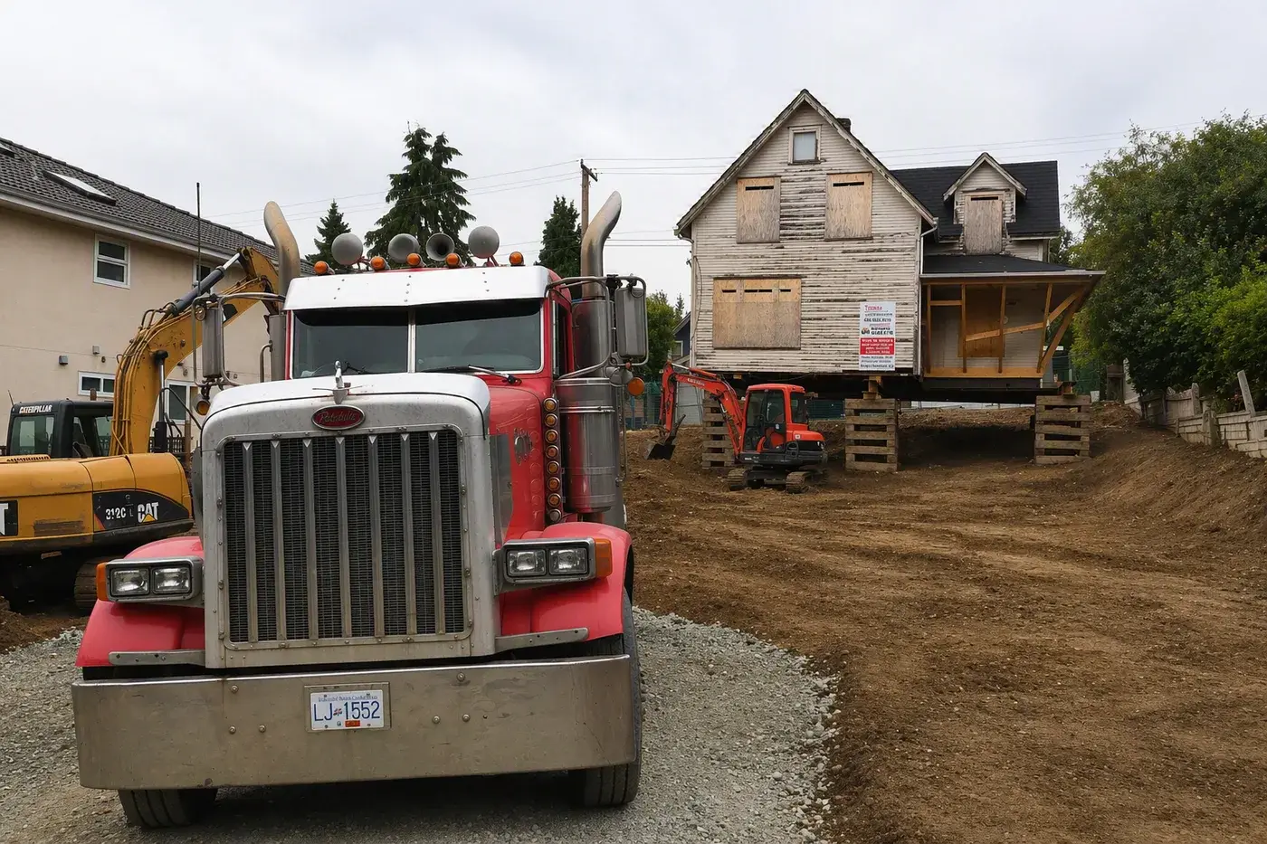 Heritage home raised and relocated at 2085 Fraserview Dr Vancouver by Vivanta Constructions