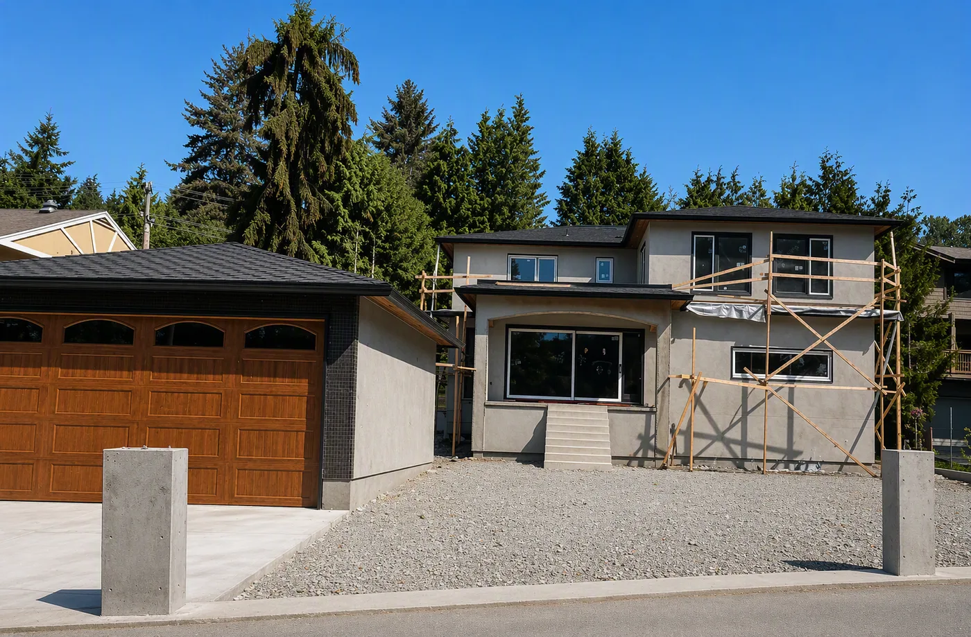 4032 Marine Dr custom home during construction